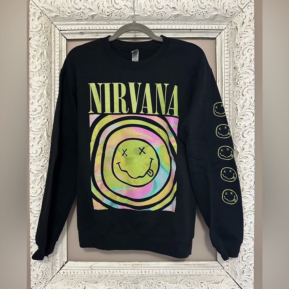 NIRVANA Black Crewneck Sweatshirt. Size S. ❣️